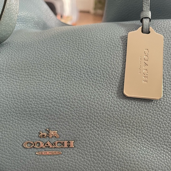Coach Light Blue Hallie Shoulder Bag - Picture 9 of 10